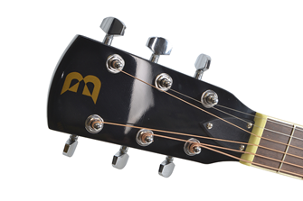 Electro-Acoustic Resonator Guitar Black Br 